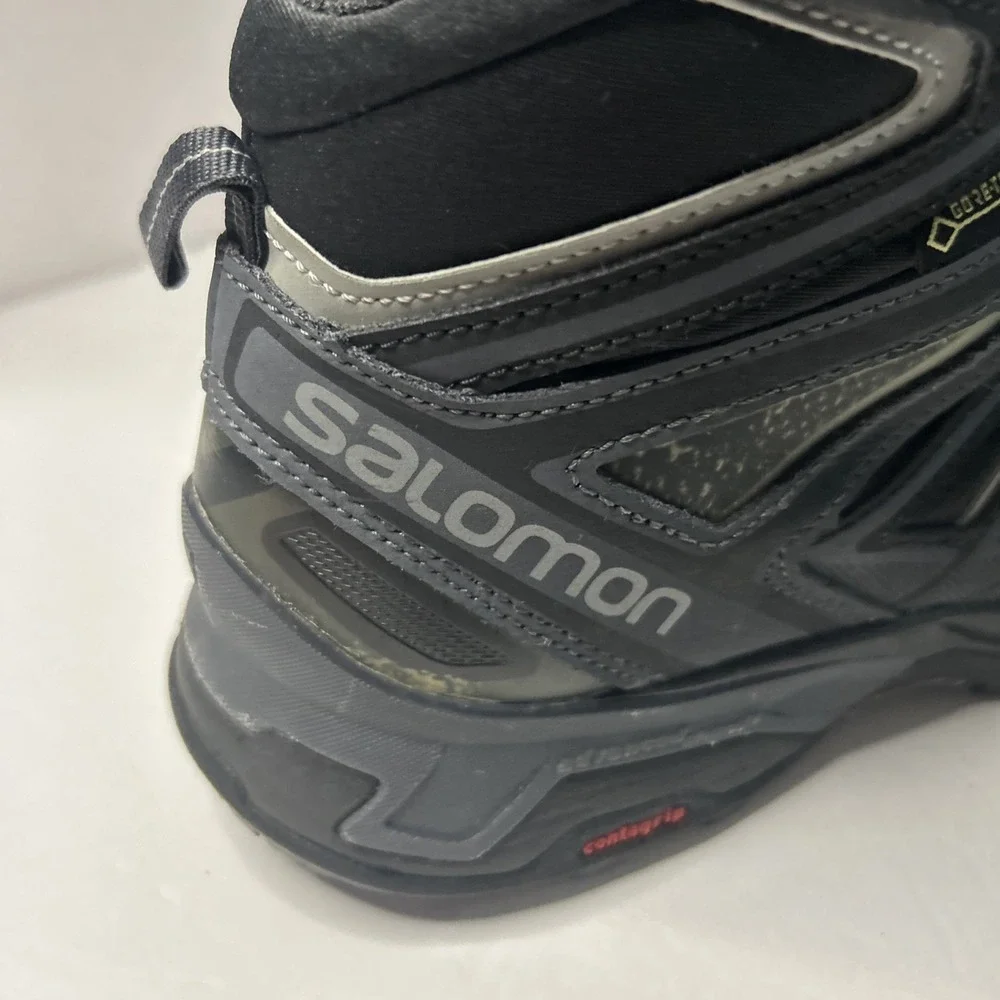 Salomon X Ultra Mid 2 Ortholite Contagrip  Gore-Tex Boots Black Mens US 8.5